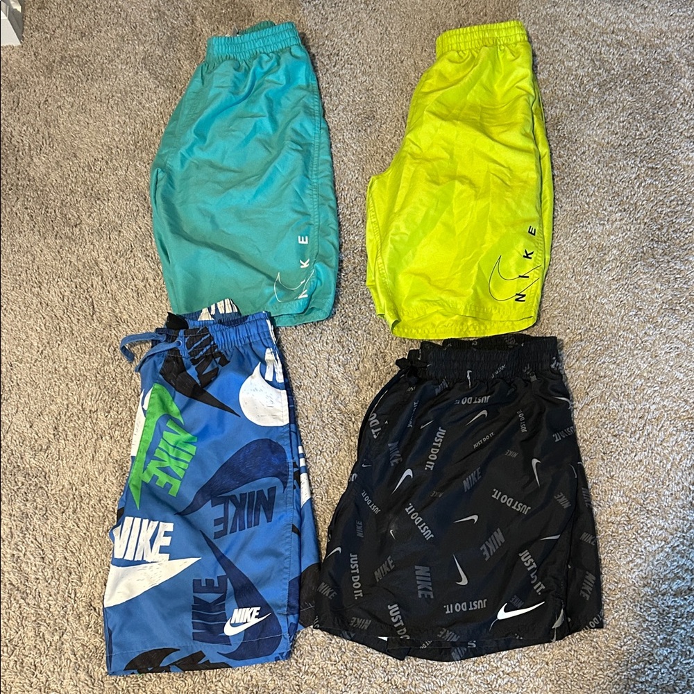 Nike Kids' Blue, Yellow, Black, and Multicolor Shorts